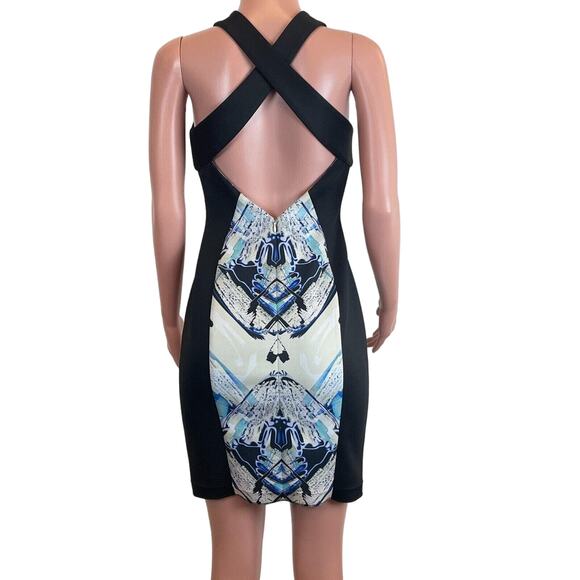 Sachin + Babi Alya Dress Size 6 Kaleidoscope Print Neoprene Mini Bodycon Retro - Picture 8 of 13